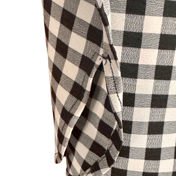 Anne Klein Black and White Checkered Blouse - Picture 3 of 5